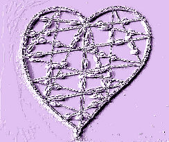 LILAC EMBOSSED PEARLY HEART