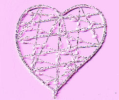 PINK EMBOSSED PEARLY HEART